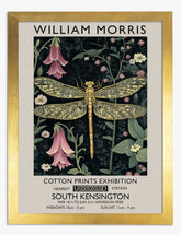 William Morris Dragonfly Art Print - Gold