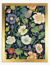 Columbia Road Blooms Art Print - Gold