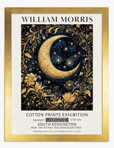 William Morris Moon & Stars Art Print - Gold