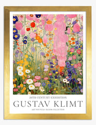Klimts Floral Symphony Art Print - Gold