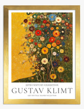 Klimts Floral Harmony Art Print - Gold