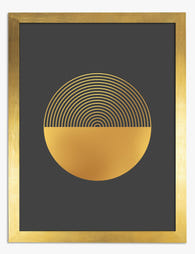Infinite Glow Gold Foil Art Print Gold