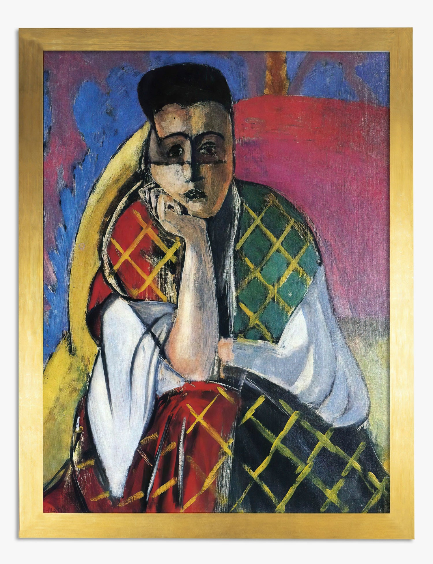 Matisses Vibrant Muse Art Print - Gold
