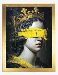 Royal Graffiti Muse Art Print - Gold