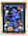 Blue Dragon Floral Art Print Gold Frame