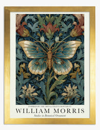 Morris Botanical Butterfly Art Print - Gold