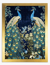 Regal Peacocks by William Morris Art Print Gold