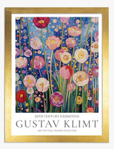 Klimts Floral Fantasy Art Print - Gold