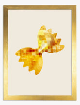 Golden Farfalle Sparkle Art Print - Gold