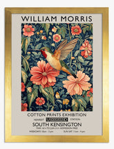 Hummingbird Blossom Delight Art Print - Gold