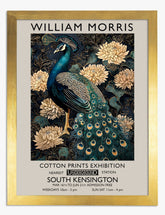 Elegant Peacock by Morris Art Print - Gold