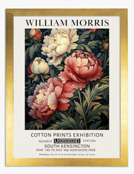 William Morris Peony Blooms Art Print - Gold