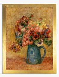Renoir’s Blooming Vase Art Print Gold