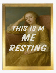 Restful Reverie Art Print Gold