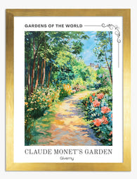 Monets Garden Path Art Print - Gold