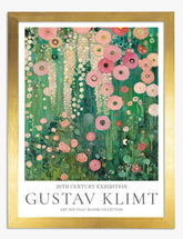 Klimts Floral Symphony Art Print - Gold
