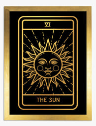 The Sun Tarot Gold Foil Art Print Gold