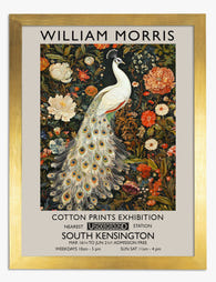 William Morris Peacock Art Print - Gold