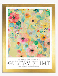 Klimts Floral Symphony Art Print - Gold