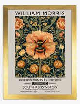 Morris Bee Blossom Art Print - Gold