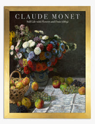 Monet Still Life with Flowers Art Print - Gold