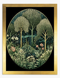Enchanted Nouveau Garden Art Print - Gold
