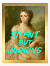 Judging Beauty Art Print Gold