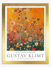 Klimts Floral Radiance Art Print - Gold