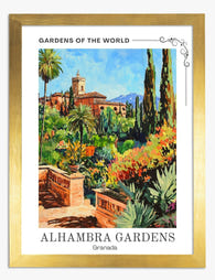Alhambra Oasis Art Print - Gold