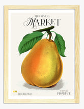 Duchess Pear Delight Art Print Oak Frame