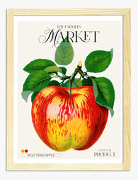 Wolf River Apple Art Print Oak Frame