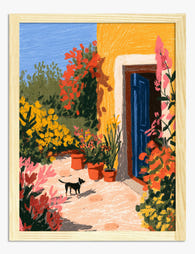 Sunlit Tuscan Welcome Art Print - Oak