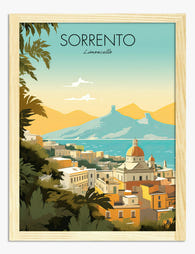 Sorrento Sunlit Coast Art Print - Oak