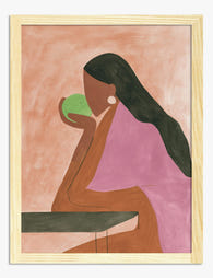 Serene Pause Art Print - Oak