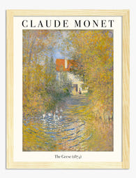 Monet The Geese Tranquility Art Print - Oak