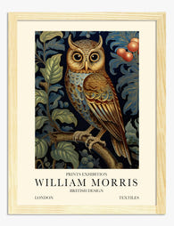 William Morris Owl Elegance Art Print - Oak