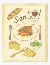 French Culinary Delight Art Print - Oak