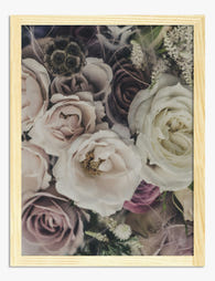 Soft Vintage Blooms Art Print - Oak