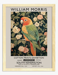 William Morris Parrot Charm Art Print - Oak