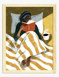 Cozy Morning Ritual Art Print - Oak