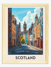 Scottish Street Charm Art Print - Oak