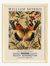 William Morris Butterfly Elegance Art Print - Oak