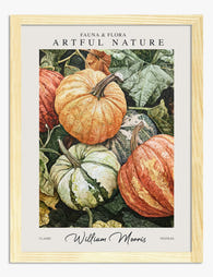 William Morris Autumn Pumpkins Art Print - Oak