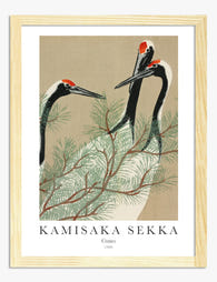Kamisaka Sekka Cranes Art Print - Oak
