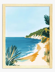 Coastal Italian Escape Art Print Oak