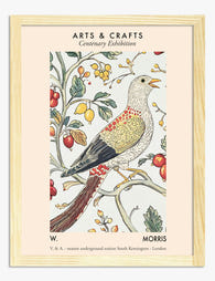 William Morris Floral Bird Art Print - Oak