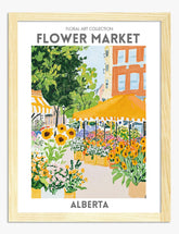 Alberta Flower Market Art Print - Oak
