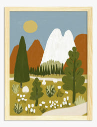 Sunlit Valley Retreat Art Print Oak