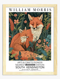 William Morris Foxes Botanical Art Print - Oak