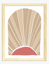 Blush Sunrise Glow Art Print - Oak